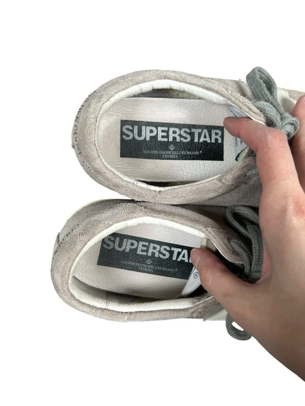 Golden Goose Superstar Taupe Suede White Star Sneakers EU 37